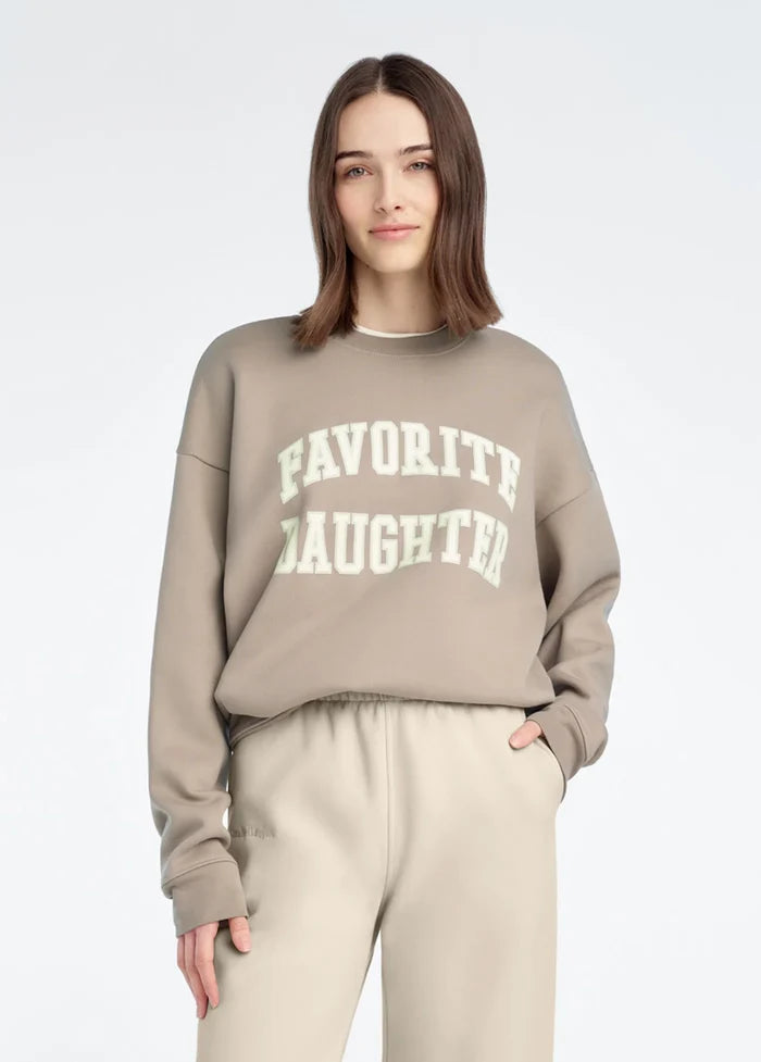 The Collegiate Sweatshirt in Soft Taupe