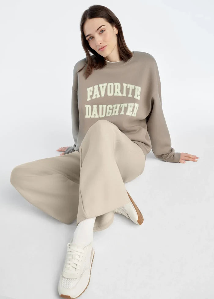 The Collegiate Sweatshirt in Soft Taupe