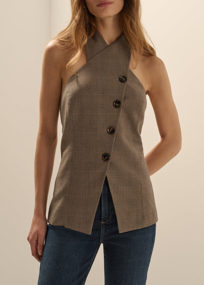 The Crossover Vest-Espresso