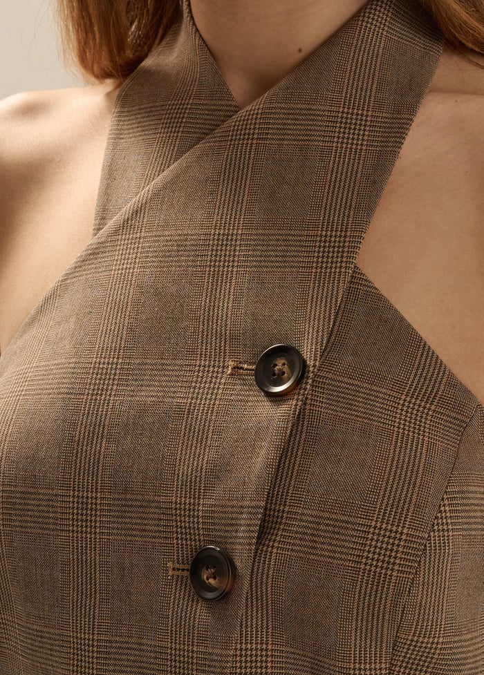 The Crossover Vest-Espresso
