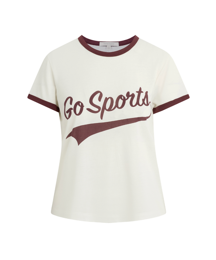 The Go Sports Ringer Tee-Burgandy