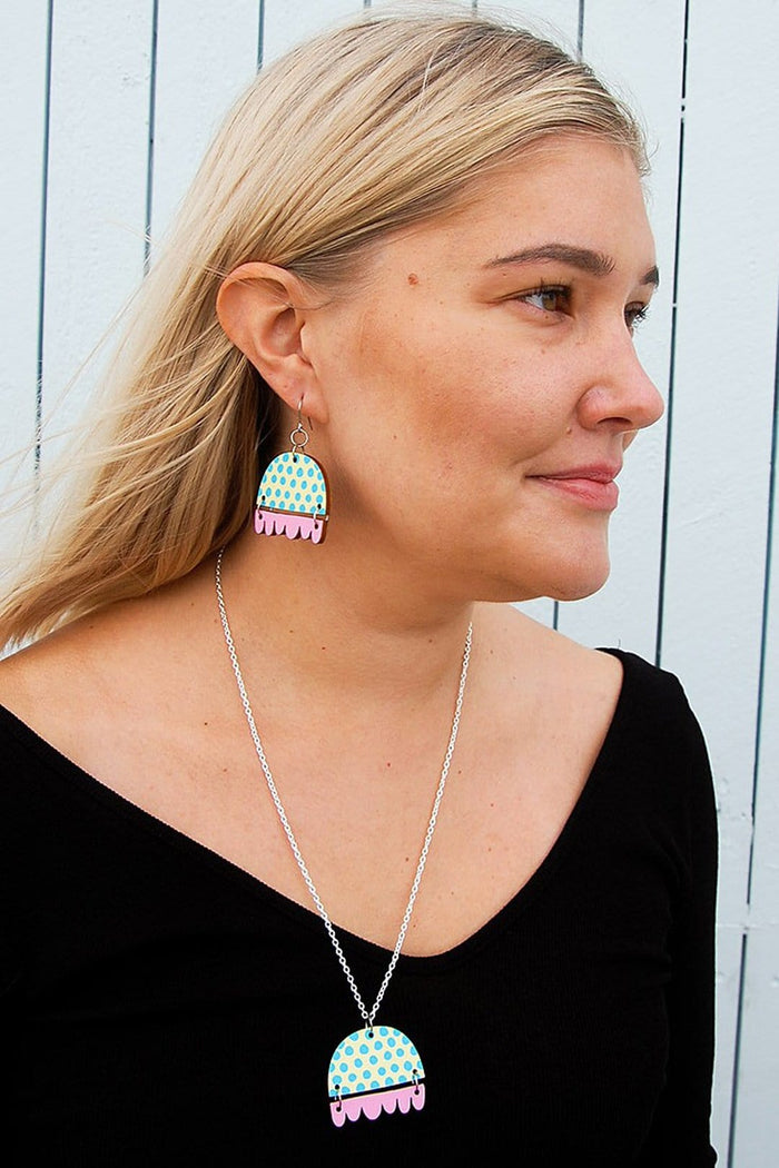 Törmi Design Kissankello Necklace Paste Blue/Pink