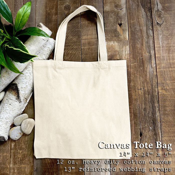 Tree Ring w/ City, State - Custom Canvas Tote Bag