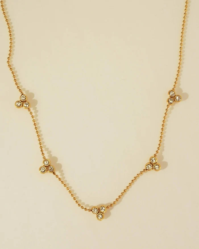Trikala Gold Cluster Necklace