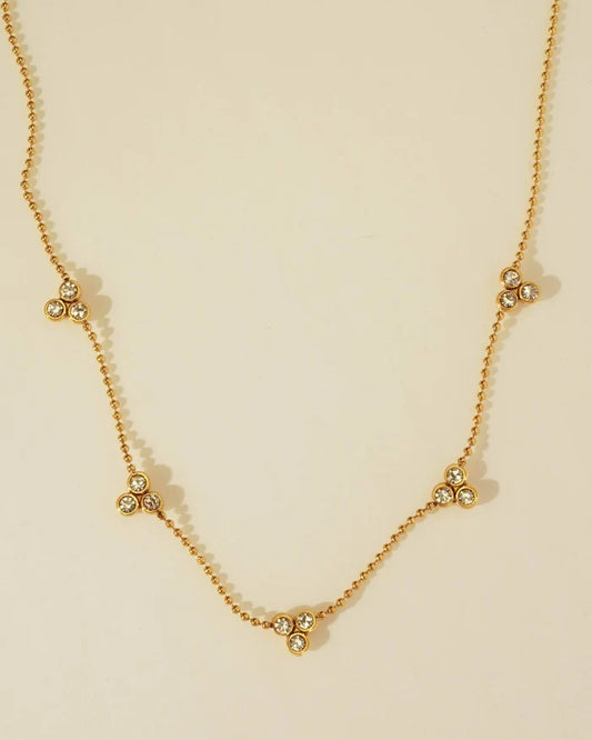 Trikala Gold Cluster Necklace