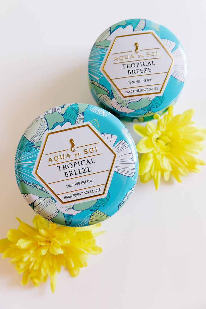 Tropical Breeze 4oz Aqua De SOi Candle Tin