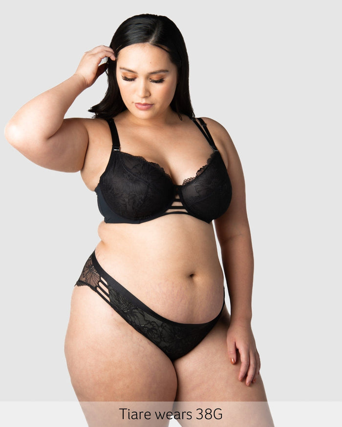 True Luxe Lace Nursing Bra - Black
