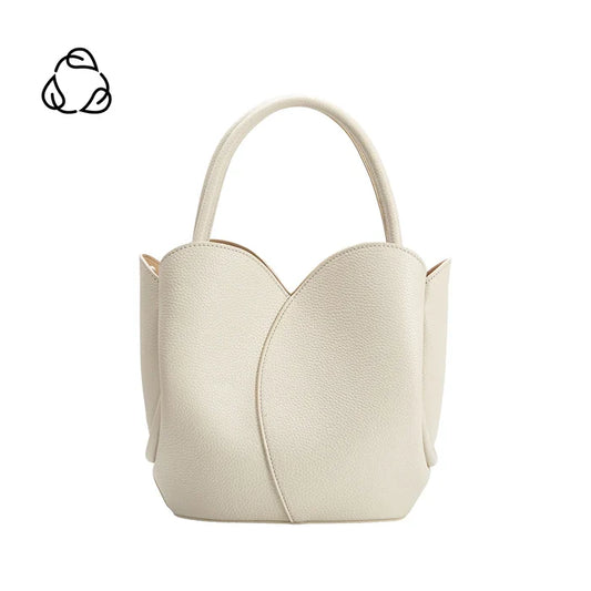 Tulip Recycled Vegan Leather Bag - Bone