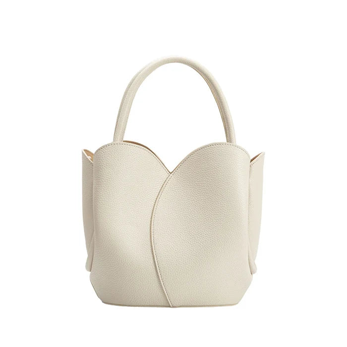 Tulip Recycled Vegan Leather Bag - Bone
