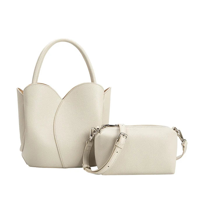 Tulip Recycled Vegan Leather Bag - Bone