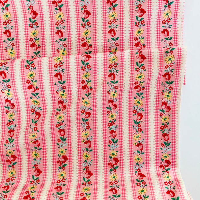 Tulip Stripe - Pink - Atsuko Matsuyama - 30's Collection - Yuwa
