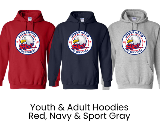 UES Underwood Elementary School Hoodie Staff - Youth & Adult