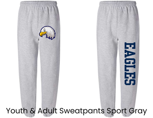 UES Underwood Elementary School Sweat Pants Sport Gray - Youth & Adult