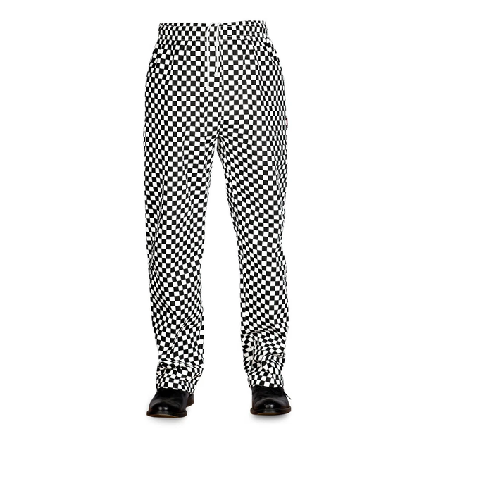 Unisex chessboard chef trouser