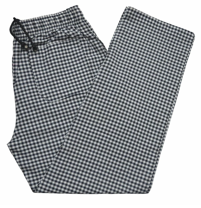 black & white gingham trouser fold view