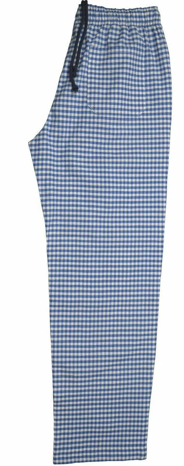 blue & white gingham trouser full view