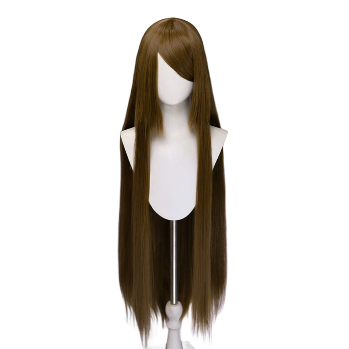 【US LOCAL SHIPPING 】【Brown】DokiDoki Cosplay Wig Basic Wig Long Straight Brown 100 CM Hair Wig Base
