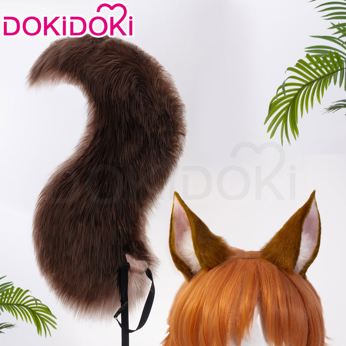 【US LOCAL SHIPPING 】Dokidoki-R Game Cosplay Brown Leather Suit Tail
