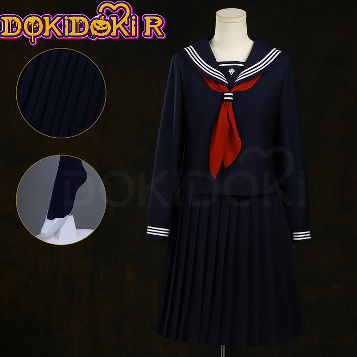 【US LOCAL SHIPPING 】DokiDoki-R Game Cosplay Costume Uniform Halloween Blue / Pink / Grey