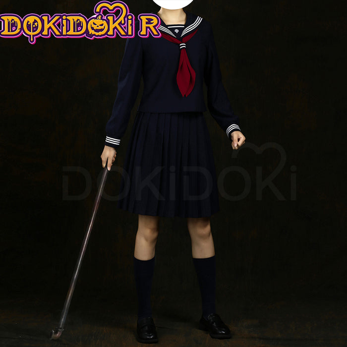 【US LOCAL SHIPPING 】DokiDoki-R Game Cosplay Costume Uniform Halloween Blue / Pink / Grey