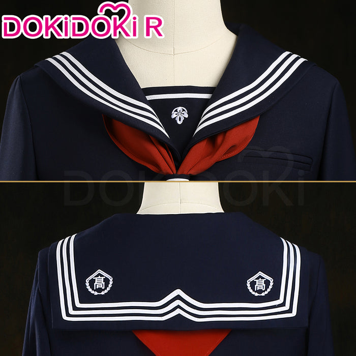 【US LOCAL SHIPPING 】DokiDoki-R Game Cosplay Costume Uniform Halloween Blue / Pink / Grey
