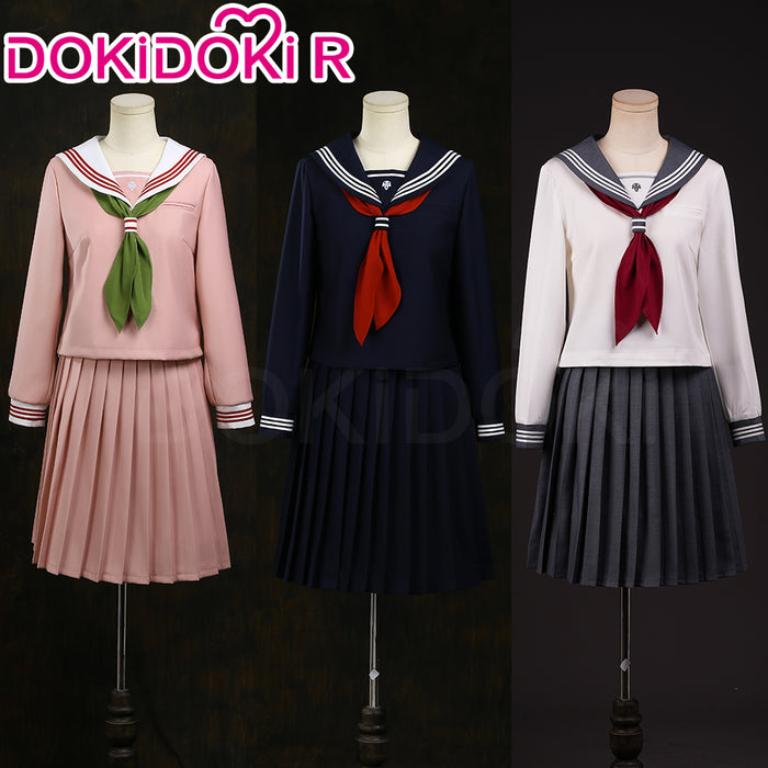 【US LOCAL SHIPPING 】DokiDoki-R Game Cosplay Costume Uniform Halloween Blue / Pink / Grey