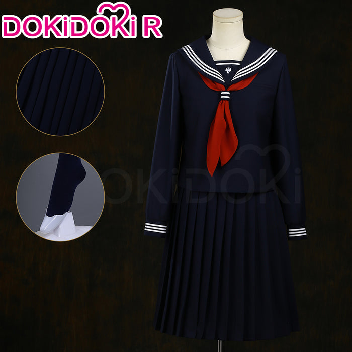 【US LOCAL SHIPPING 】DokiDoki-R Game Cosplay Costume Uniform Halloween Blue / Pink / Grey