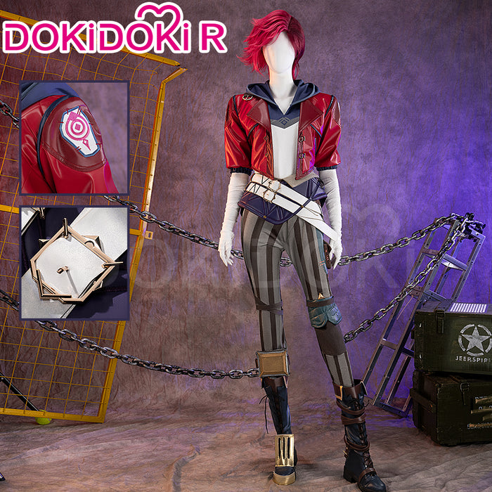 【US LOCAL SHIPPING 】【Size S-3XL】DokiDoki-R Game Cosplay Red Jacket Costume