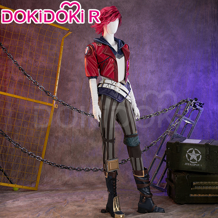 【US LOCAL SHIPPING 】【Size S-3XL】DokiDoki-R Game Cosplay Red Jacket Costume
