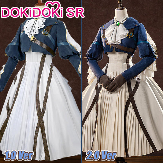 【US Local Shipping】【2.0 Ver】DokiDoki-SR Anime Violet Evergarden Cosplay Costume Women Dress Halloween