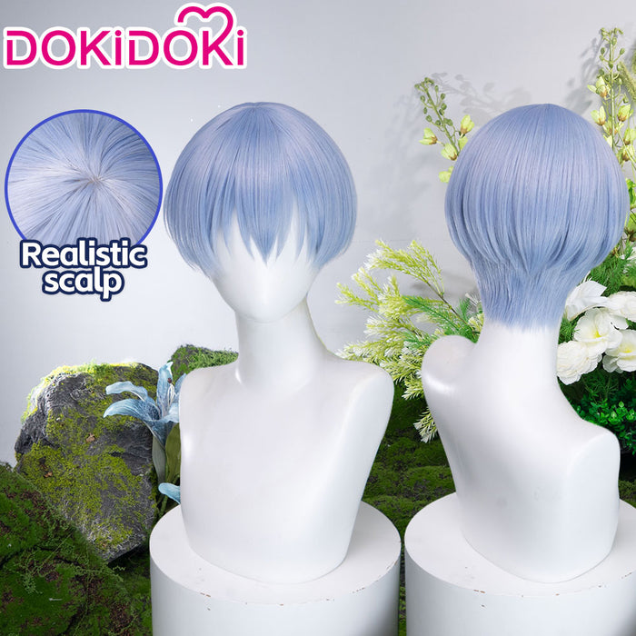 【US/EU LOCAL SHIPPING 】DokiDok Manga Anime Cosplay Wig Short Straight Blue Hair