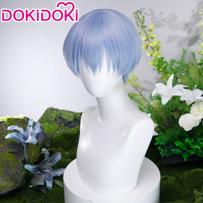 【US/EU LOCAL SHIPPING 】DokiDok Manga Anime Cosplay Wig Short Straight Blue Hair