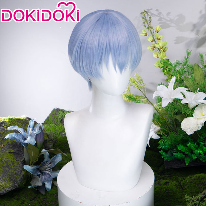 【US/EU LOCAL SHIPPING 】DokiDok Manga Anime Cosplay Wig Short Straight Blue Hair