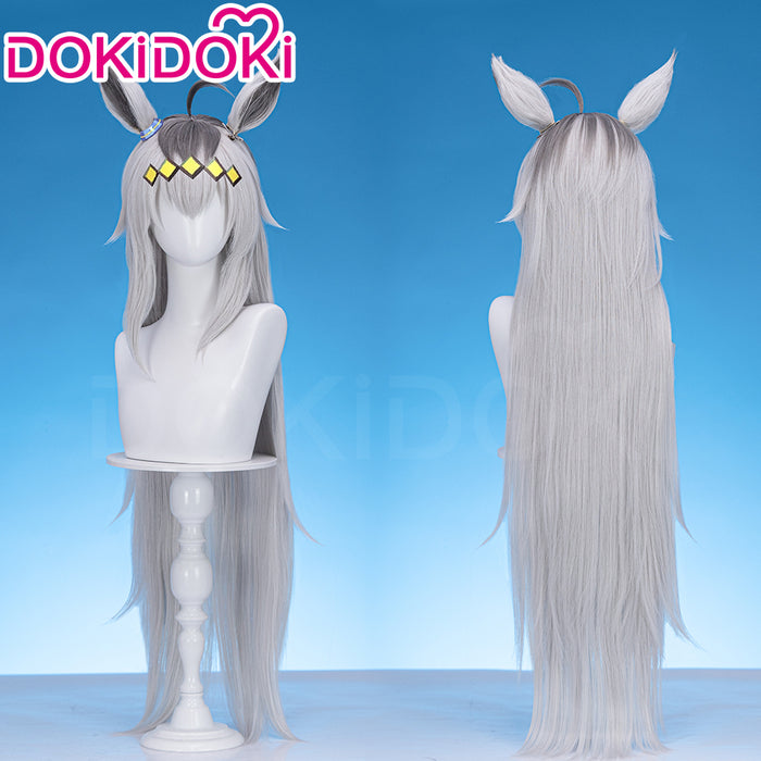 【US/EU  LOCAL SHIPPING 】DokiDoki Game Cosplay Wig Long Straight Gray Hair