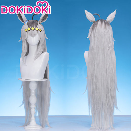 【US/EU  LOCAL SHIPPING 】DokiDoki Game Cosplay Wig Long Straight Gray Hair