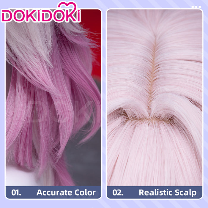 【US/EU Local Shipping】DokiDoki Game Honkai: Star Rail Cosplay Evernight Wig Long Pink March 7th SP