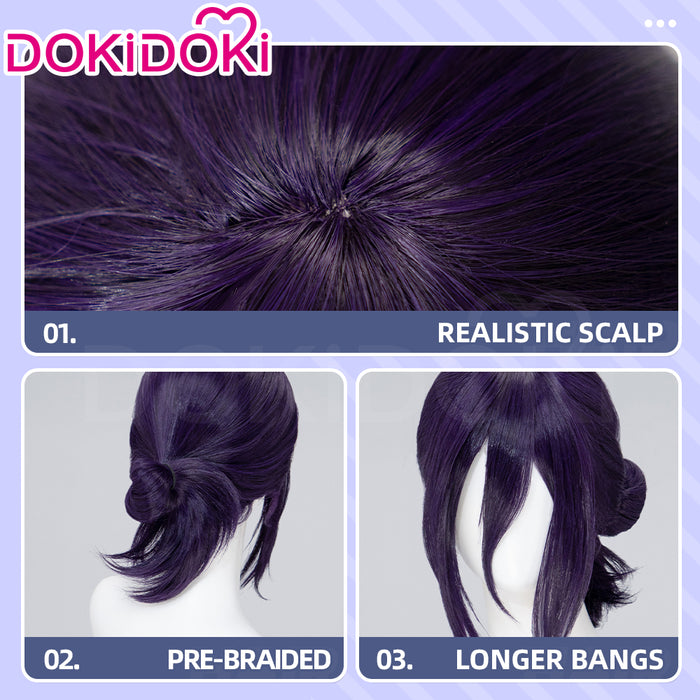 【US/EU Local Shipping】DokiDoki Manga Coslay Wig / Choker Women Purple