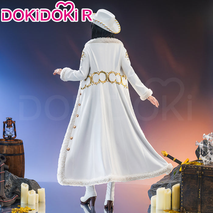 【US/EU Local Shipping】【Size XS-3XL】DokiDoki-R Anime Cosplay  Women Costume Purple White With Hat / Long Cape