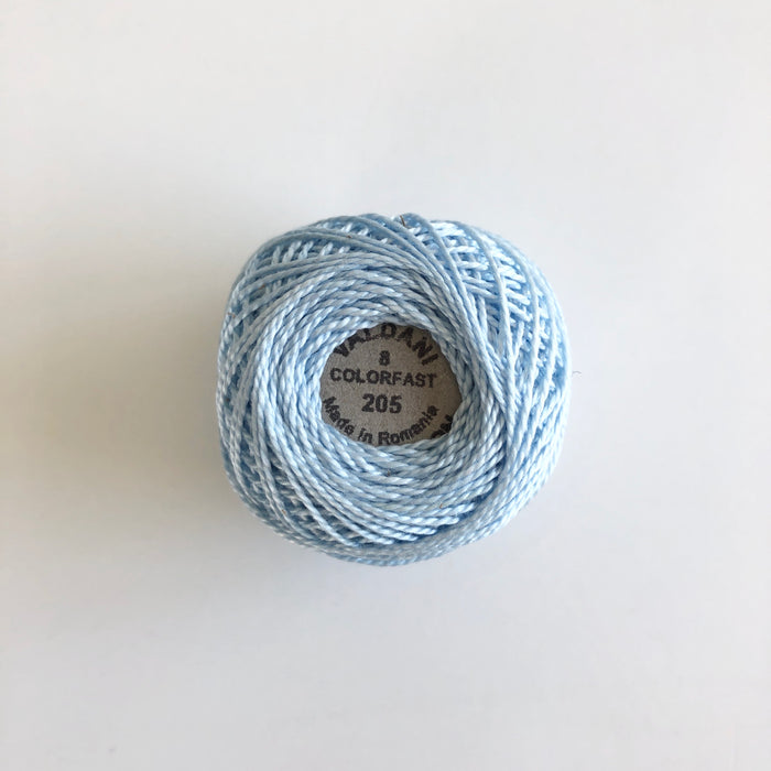 Valdani Size 8 Perle Cotton - Color 205 Soft Sky Blue