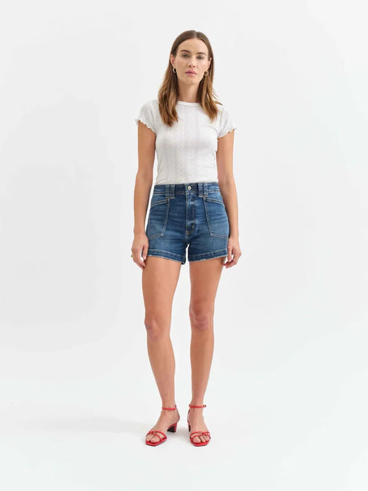 Valley Girl Front Pocket Shorts-Manhattan