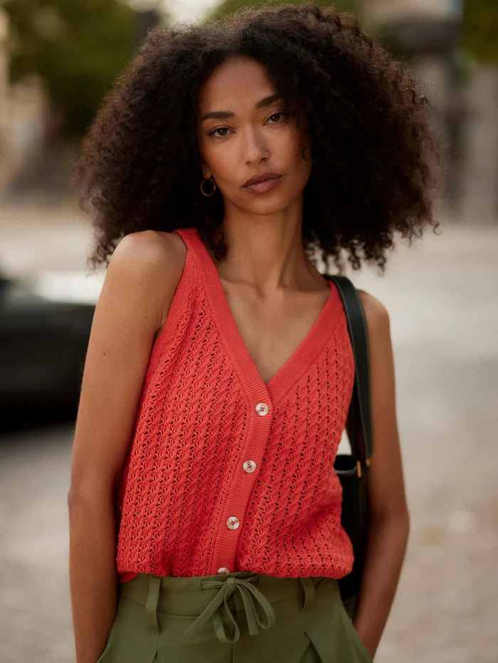 Varley Alessia Knit Tank-Summer Fig