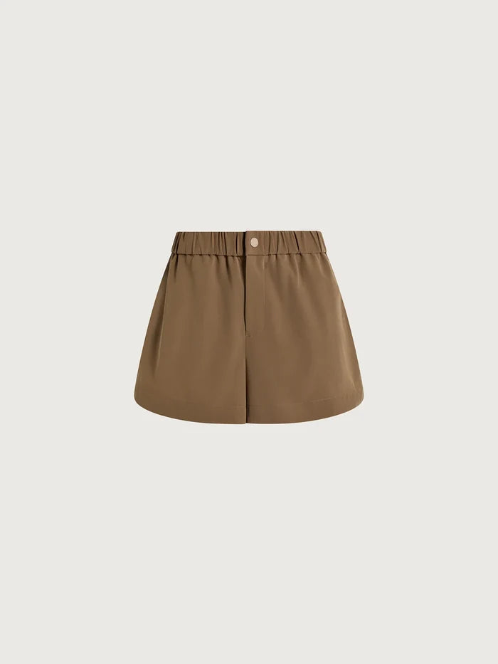 Varley-Nilla Mid Rise Short 3.5"-Taupe Stone