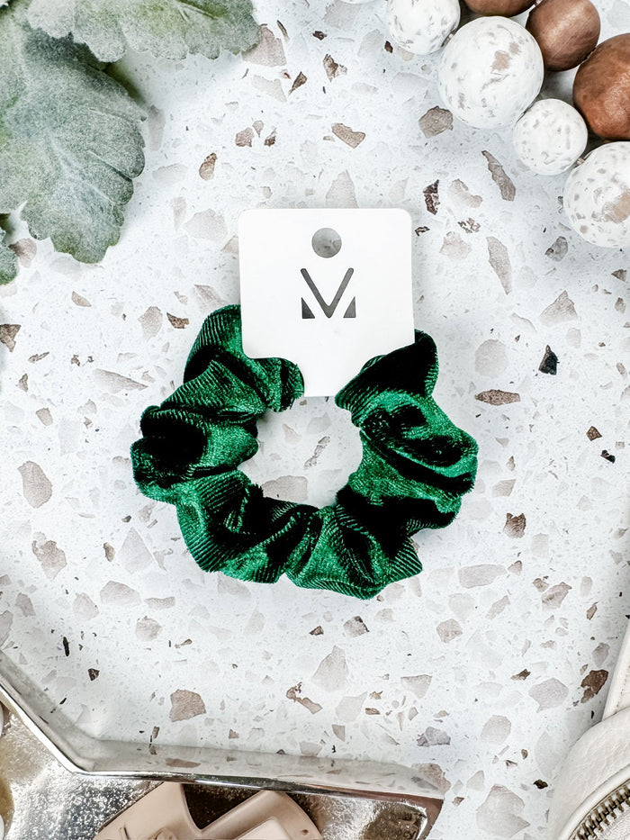 Velvet Scrunchie - Green FINAL SALE // SHIPS IN 1-2 WEEKS
