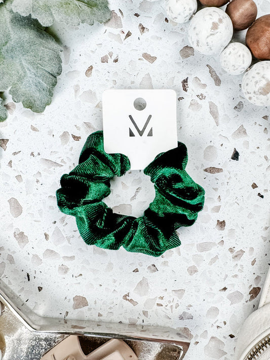 Velvet Scrunchie - Green FINAL SALE // SHIPS IN 1-2 WEEKS