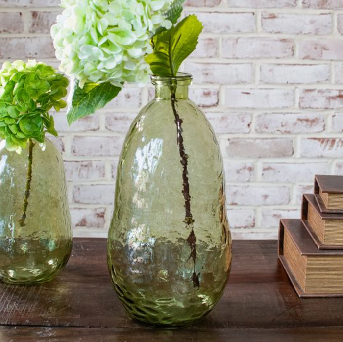 Verdant Aurora Glass Vase