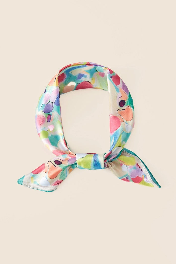 Vibrant Abstract Bandana Scarf -Green