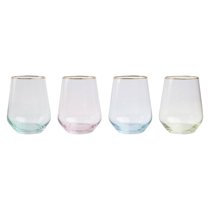 Vietri - Stemless Wine - Rainbow - Findlay Rowe Designs