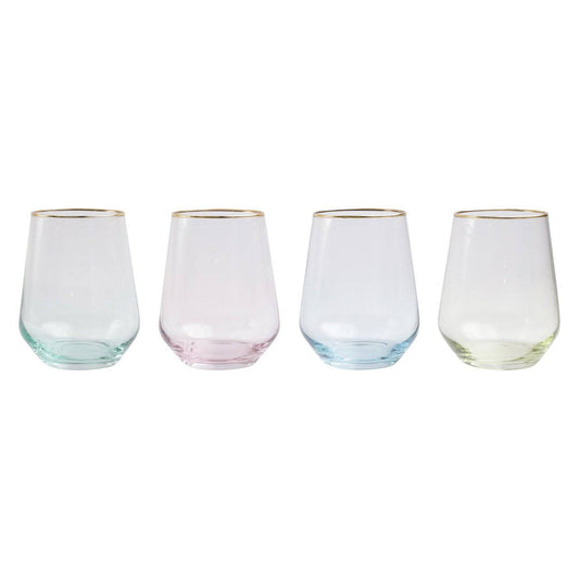 Vietri - Stemless Wine - Rainbow - Findlay Rowe Designs