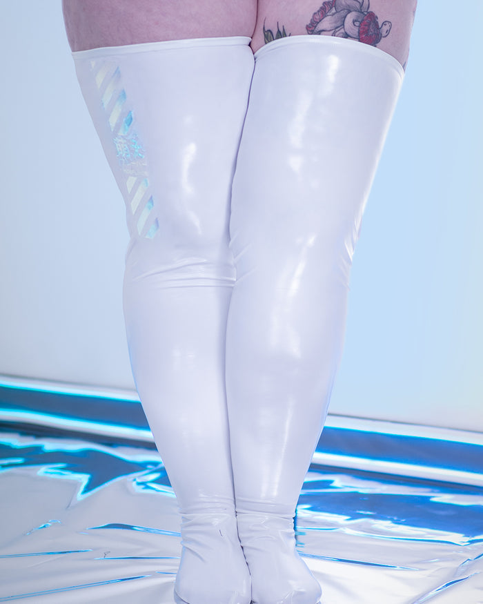 Vinyl Cyber Bunny Thigh High Stockings