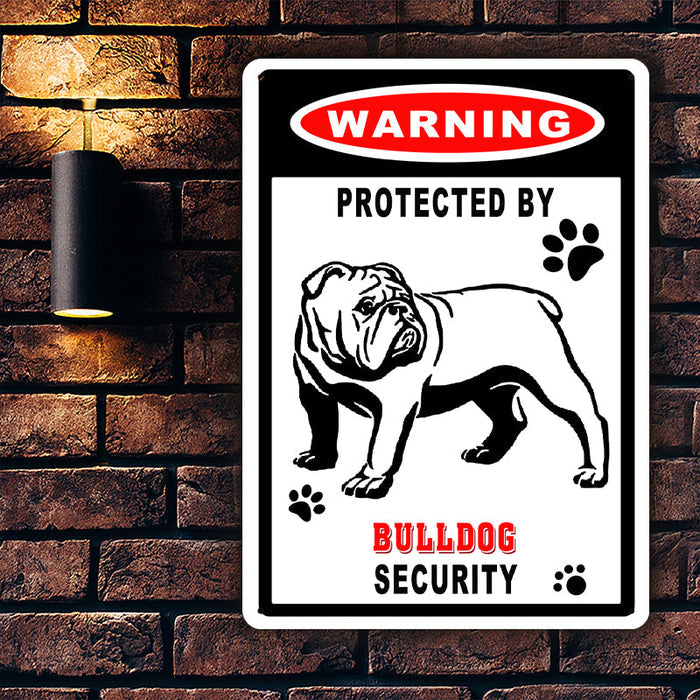 Warning Metal Sign Wall Decor Farmhouse Sign For Outdoor - Dog Metal Sign - Gift For Dog Lover